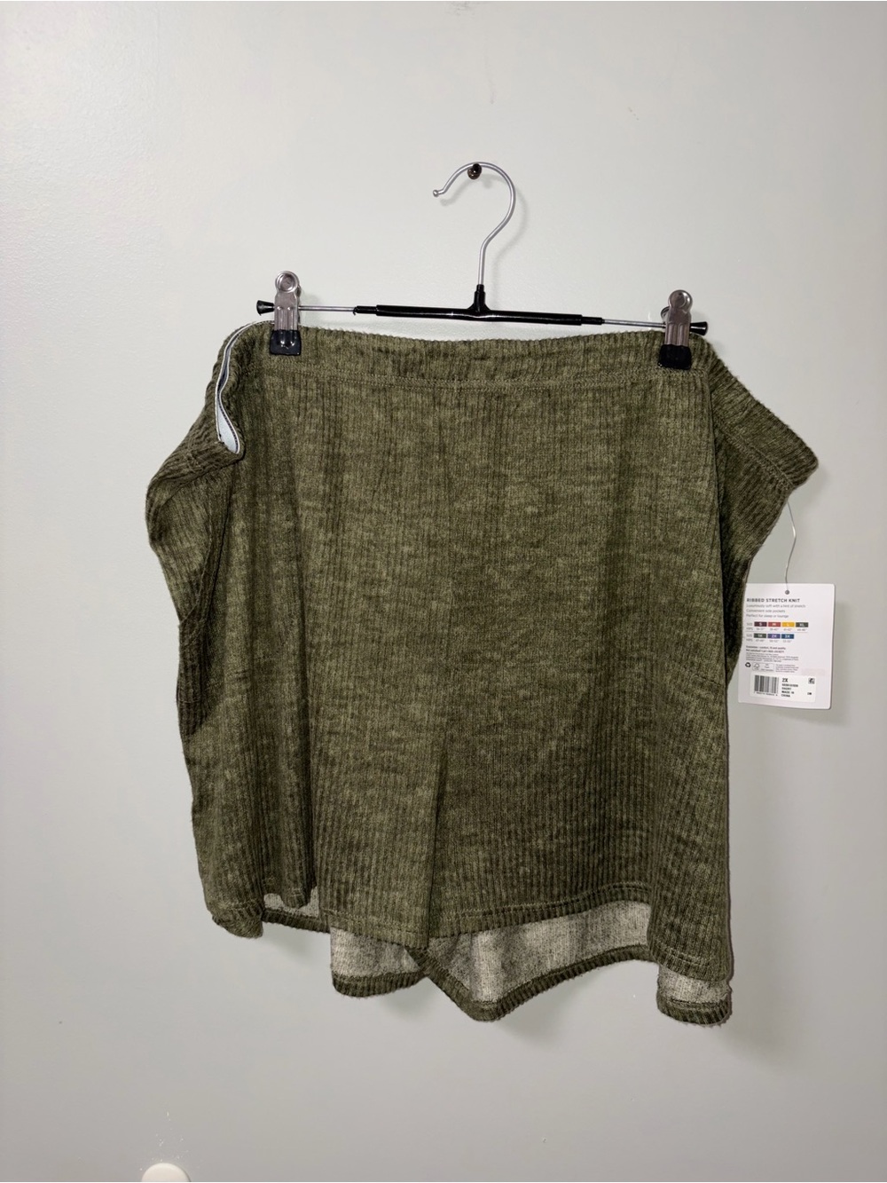 Jockey Brushed Luxe Sleepwear Short Soft Olive Green NWT 2X